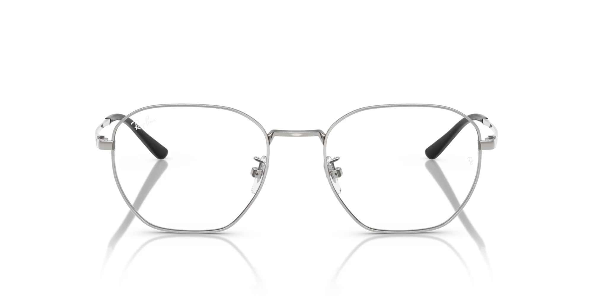 Ray - Ban RX8777D 1002 Montature da vista Titanio Argento Trasparente Geometrica Normale - immagine 3