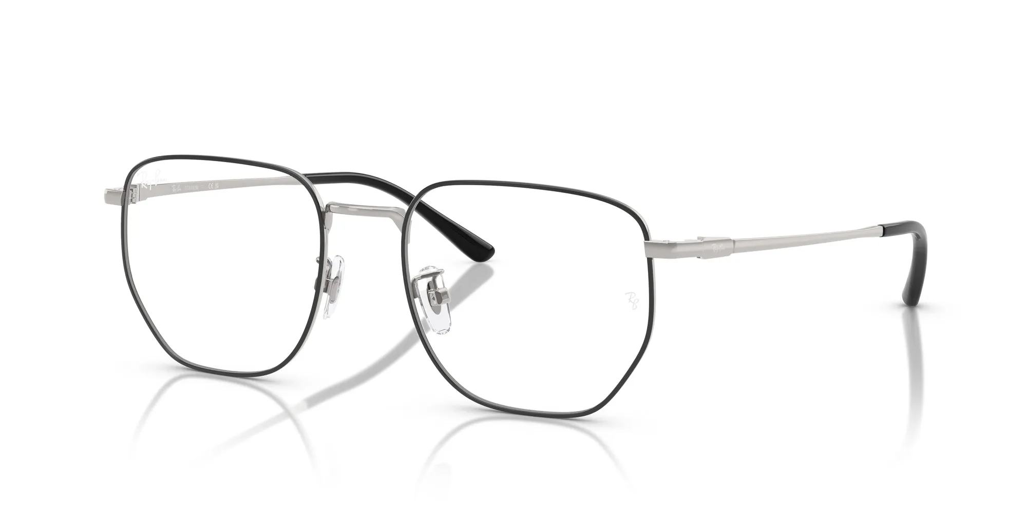 Ray - Ban RX8776D 1249 Montature da vista Titanio Nero Trasparente Geometrica Normale - immagine 1