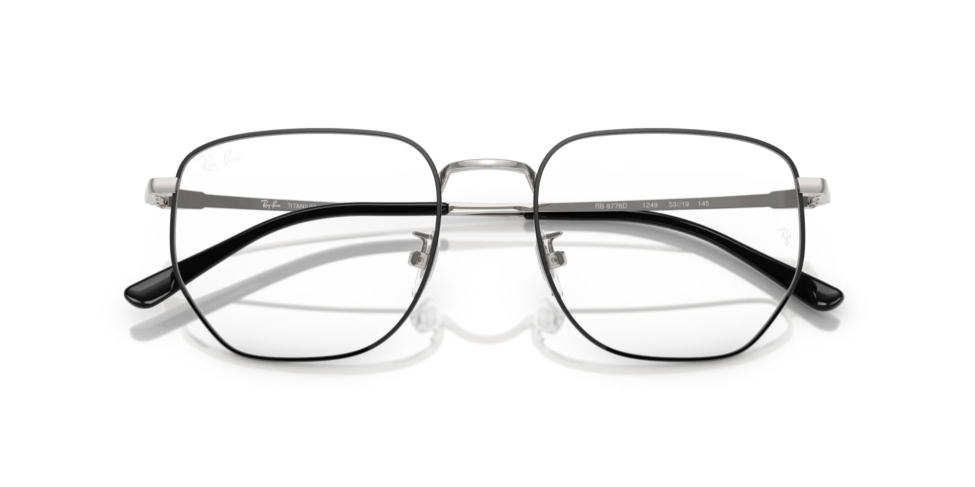 Ray - Ban RX8776D 1249 Montature da vista Titanio Nero Trasparente Geometrica Normale - immagine 2