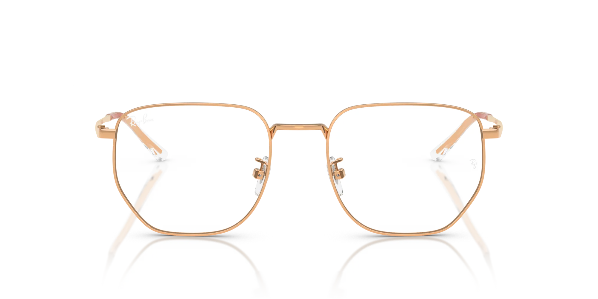 Ray - Ban RX8776D 1248 Montature da vista Titanio Oro Trasparente Geometrica Normale - immagine 3