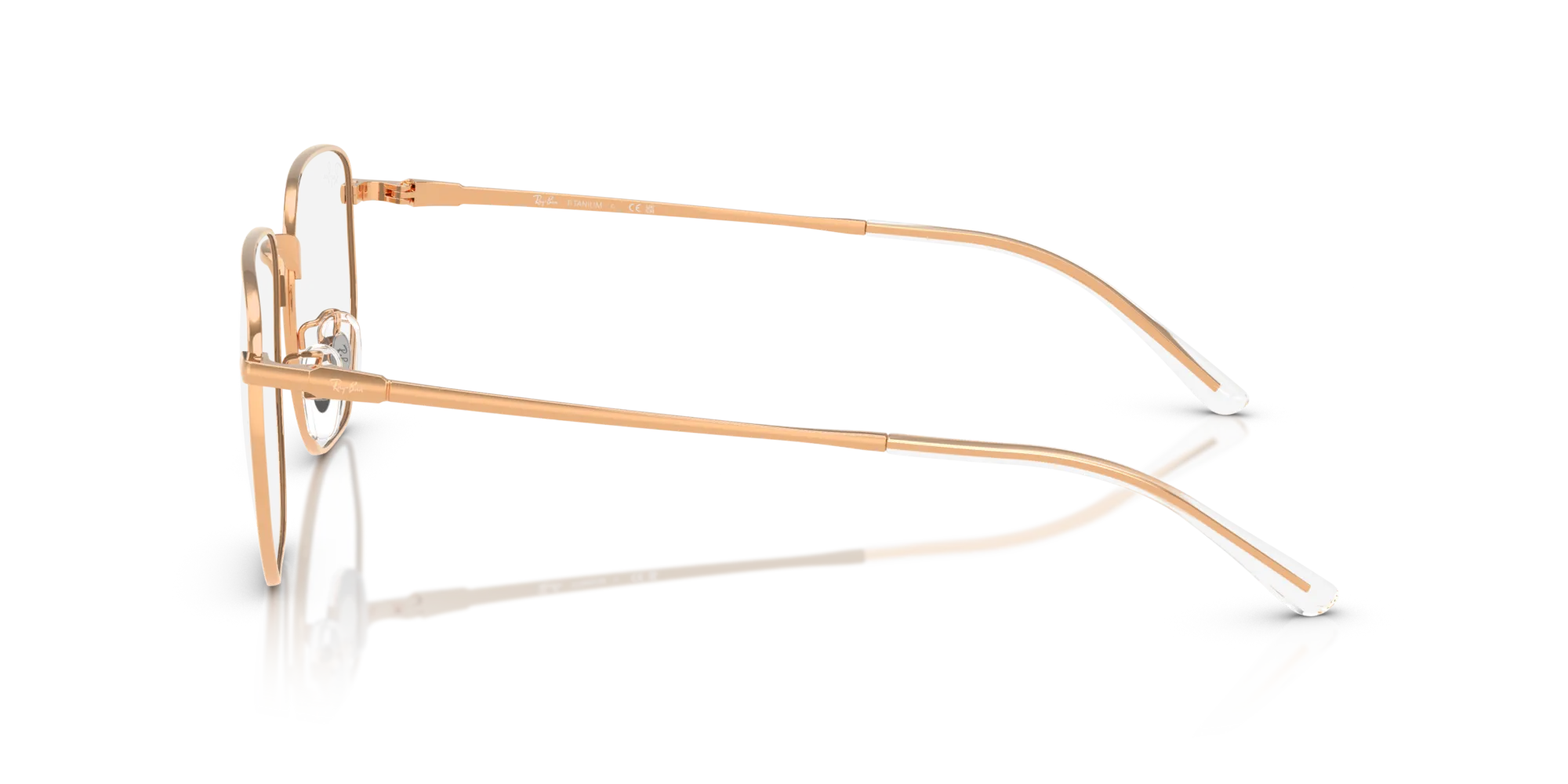 Ray - Ban RX8776D 1248 Montature da vista Titanio Oro Trasparente Geometrica Normale - immagine 4