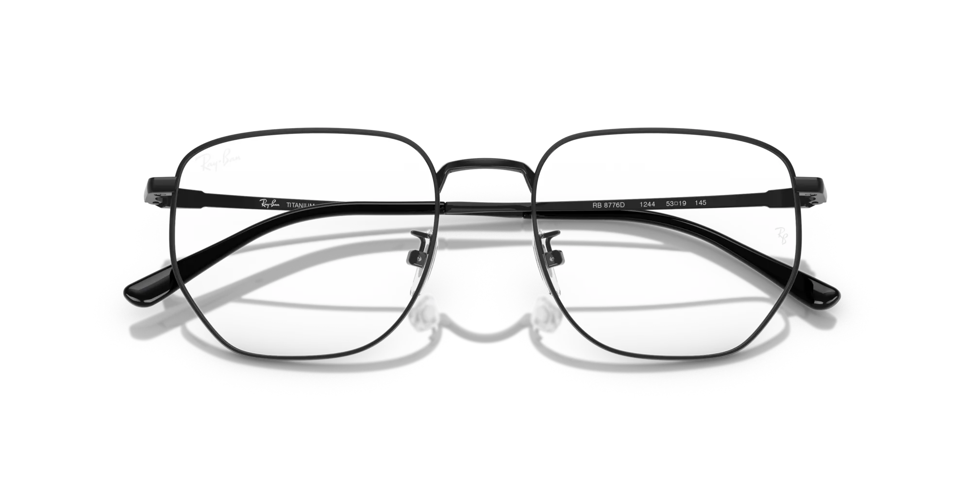 Ray - Ban RX8776D 1244 Montature da vista Titanio Nero Trasparente Geometrica Normale - immagine 2