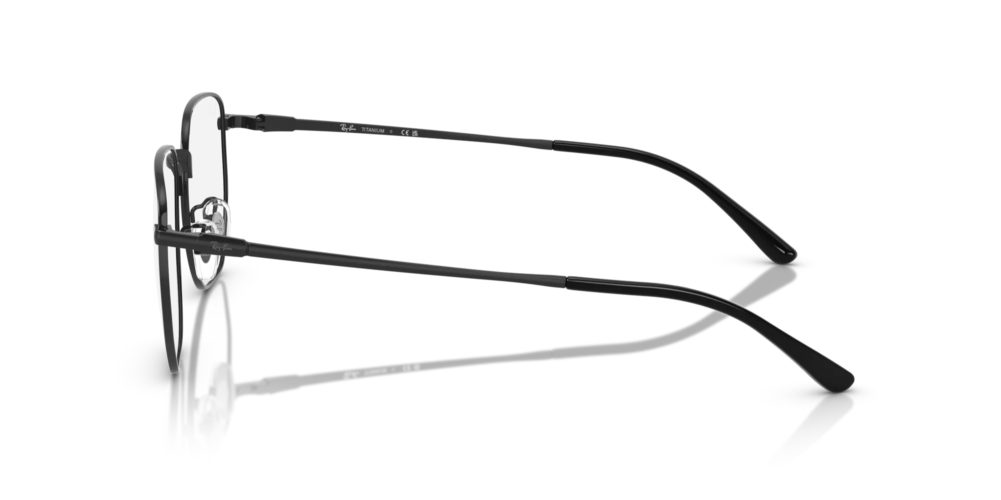 Ray - Ban RX8776D 1244 Montature da vista Titanio Nero Trasparente Geometrica Normale - immagine 4