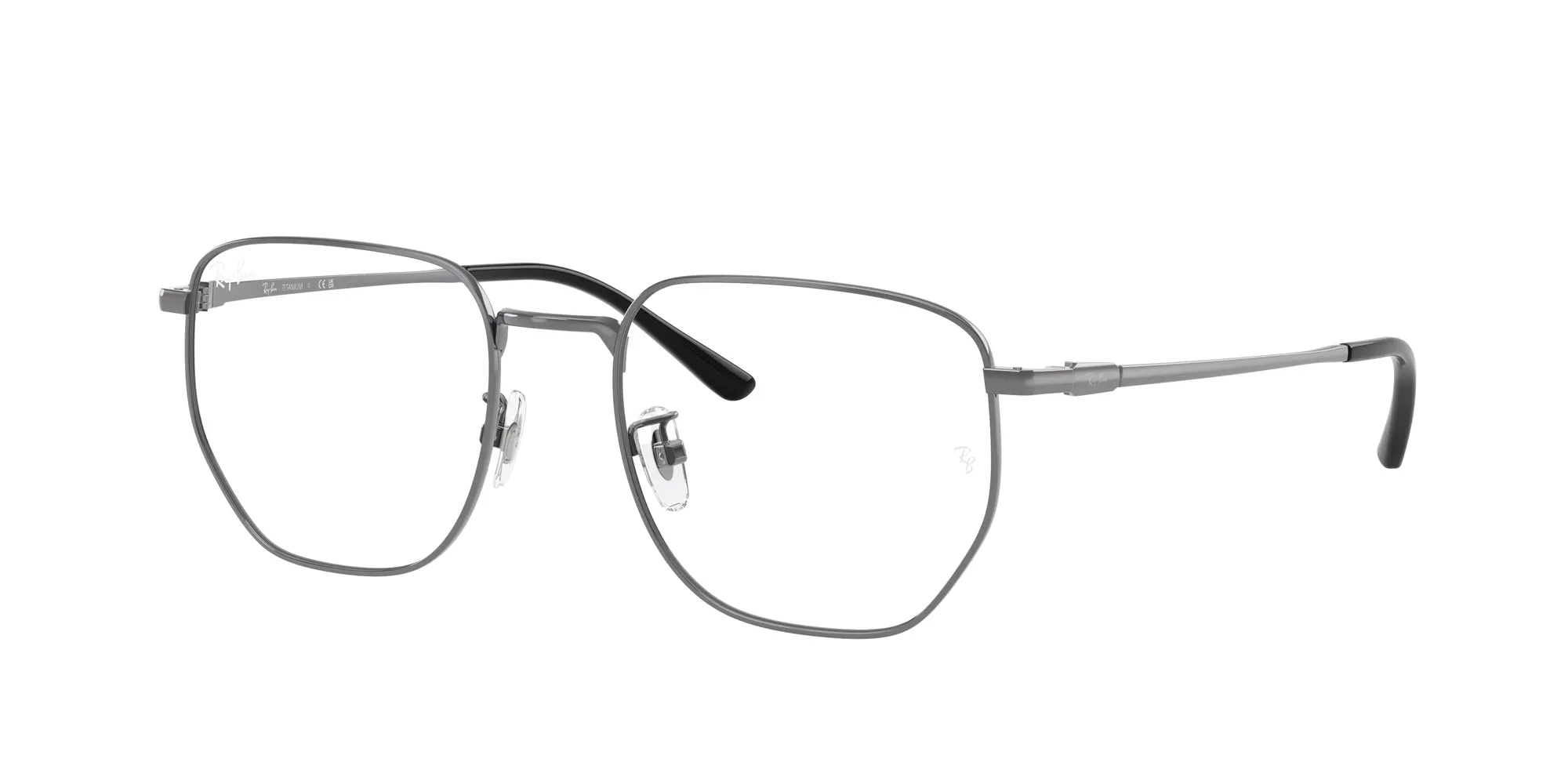 Ray - Ban RX8776D 1000 Montature da vista Titanio Grigio Trasparente Geometrica Normale - immagine 1