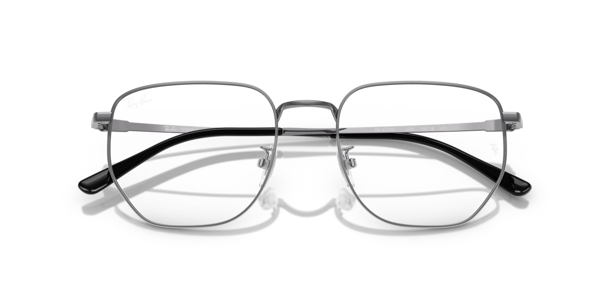 Ray - Ban RX8776D 1000 Montature da vista Titanio Grigio Trasparente Geometrica Normale - immagine 2