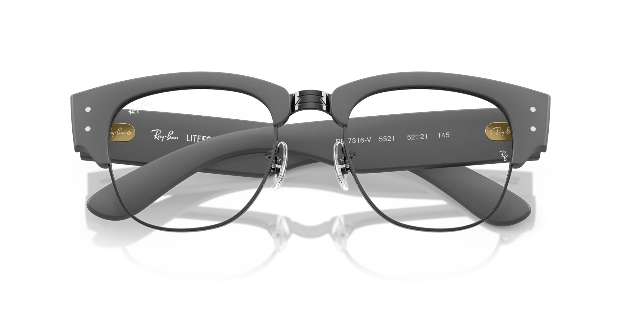 Ray - Ban RX7316V 5521 Montature da vista Peek Grigio Trasparente Squadrata Normale - immagine 2