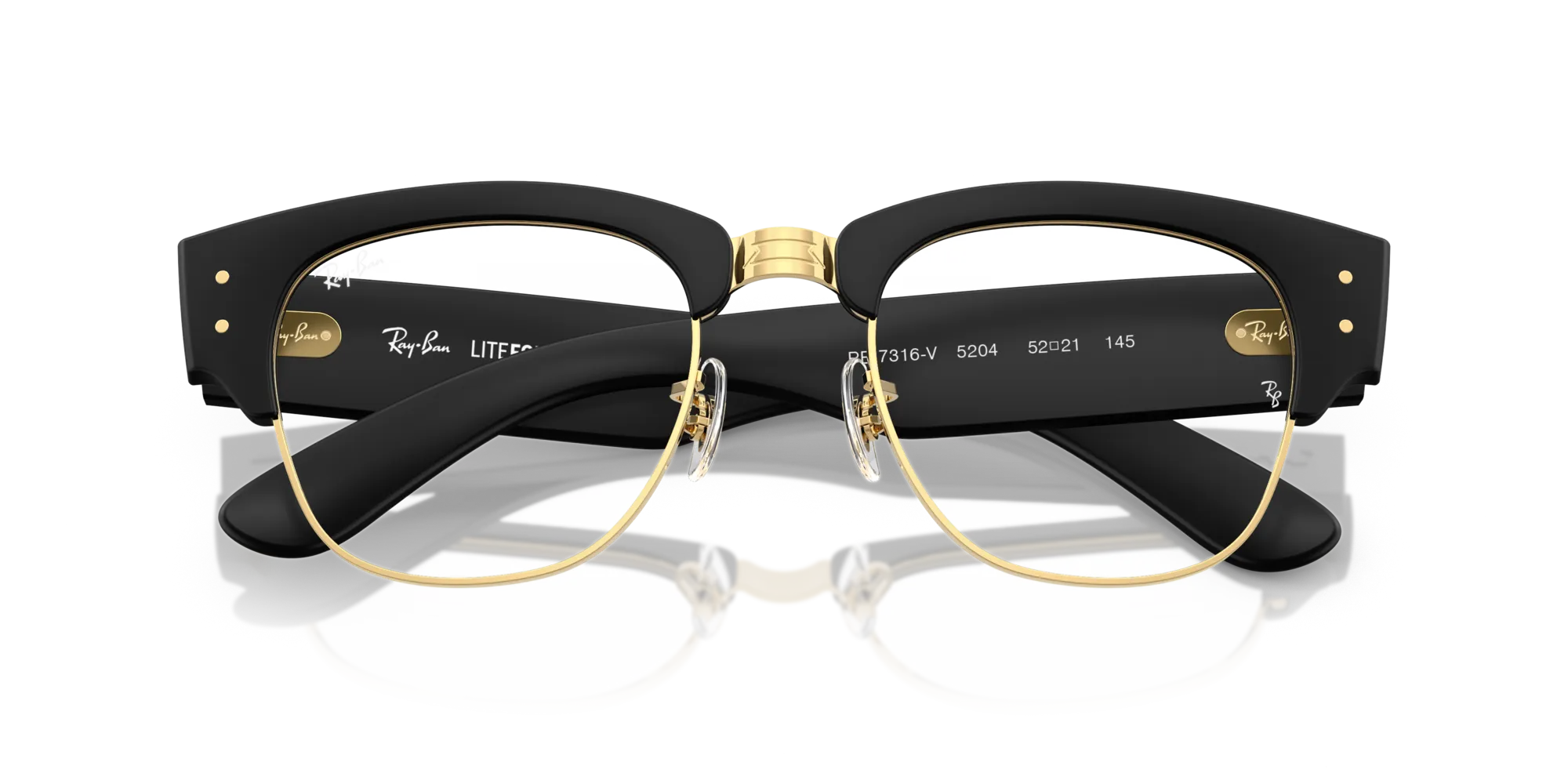 Ray - Ban RX7316V 5204 Montature da vista Peek Nero Trasparente Squadrata Normale - immagine 2