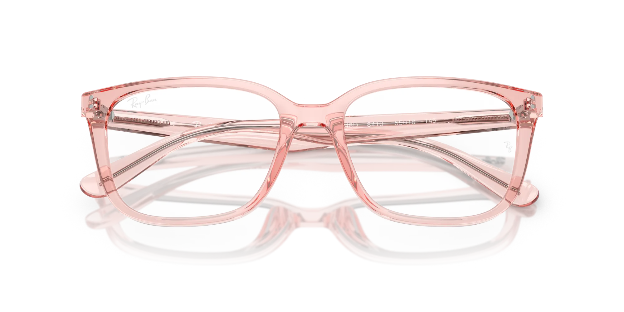 Ray - Ban RX7248D 8410 Montature da vista Acetato Rosa Trasparente Squadrata Normale - immagine 2