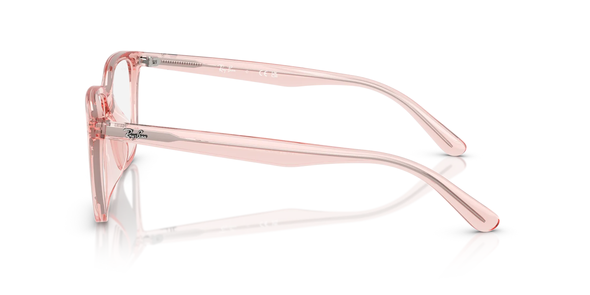 Ray - Ban RX7248D 8410 Montature da vista Acetato Rosa Trasparente Squadrata Normale - immagine 4