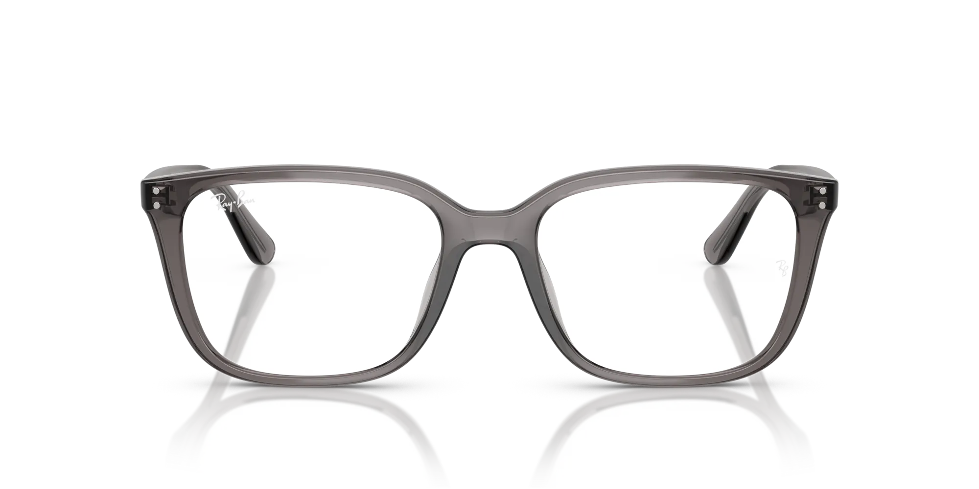 Ray - Ban RX7248D 8257 Montature da vista Acetato Grigio Trasparente Squadrata Normale - immagine 3