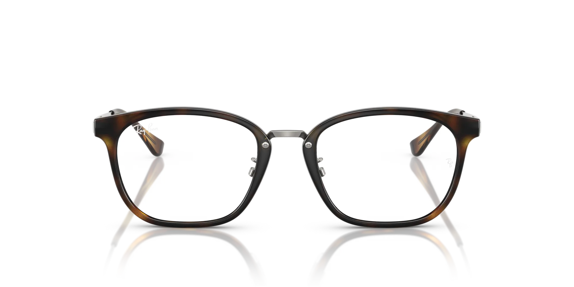 Ray - Ban RX7247D 2012 Montature da vista Iniettato Tartaruga Trasparente Squadrata Normale - immagine 3