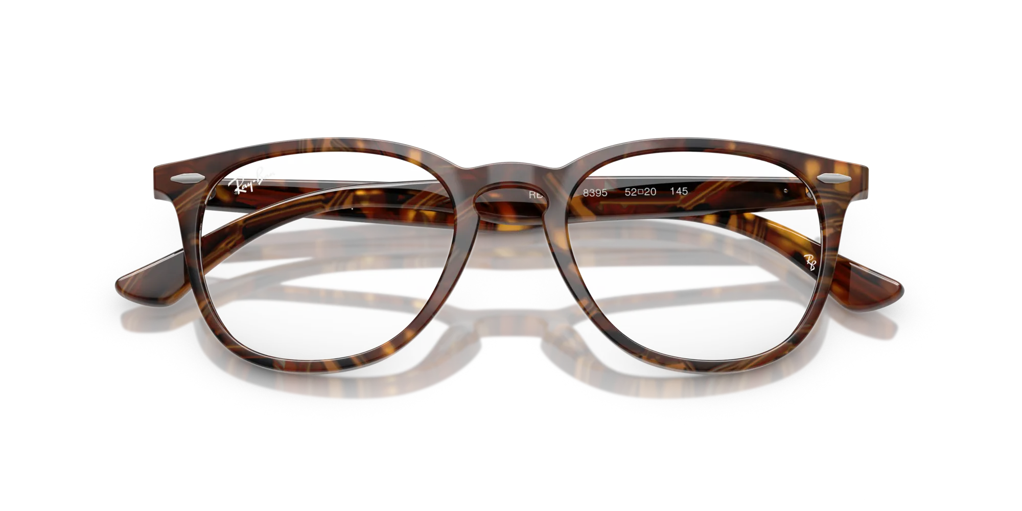 Ray - Ban RX7159 8395 Montature da vista Acetato Marrone Trasparente Pantos Normale - immagine 2
