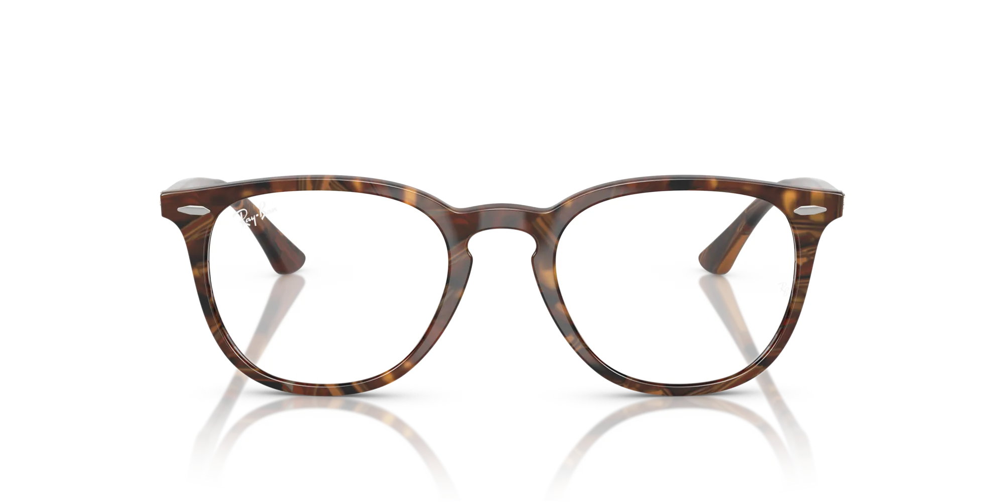 Ray - Ban RX7159 8395 Montature da vista Acetato Marrone Trasparente Pantos Normale - immagine 3