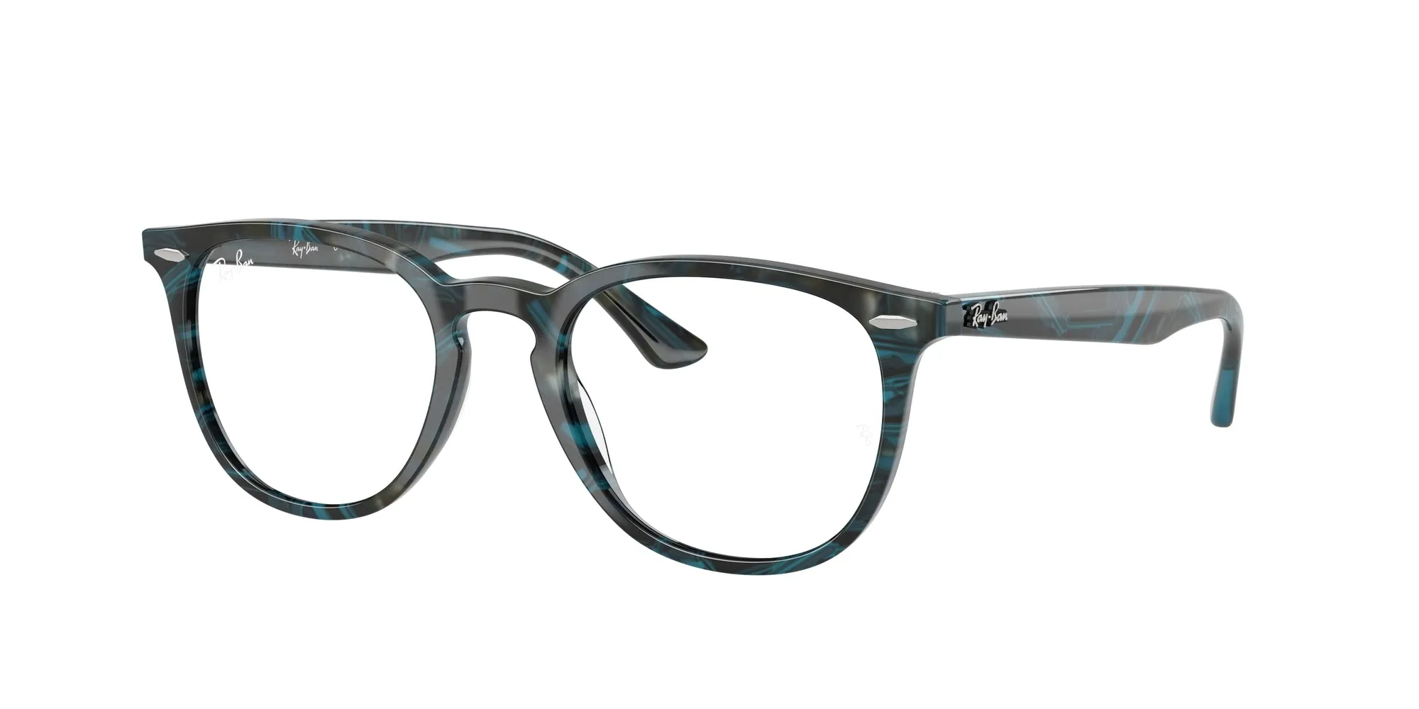 Ray - Ban RX7159 8394 Montature da vista Acetato Blu Trasparente Pantos Normale - immagine 1