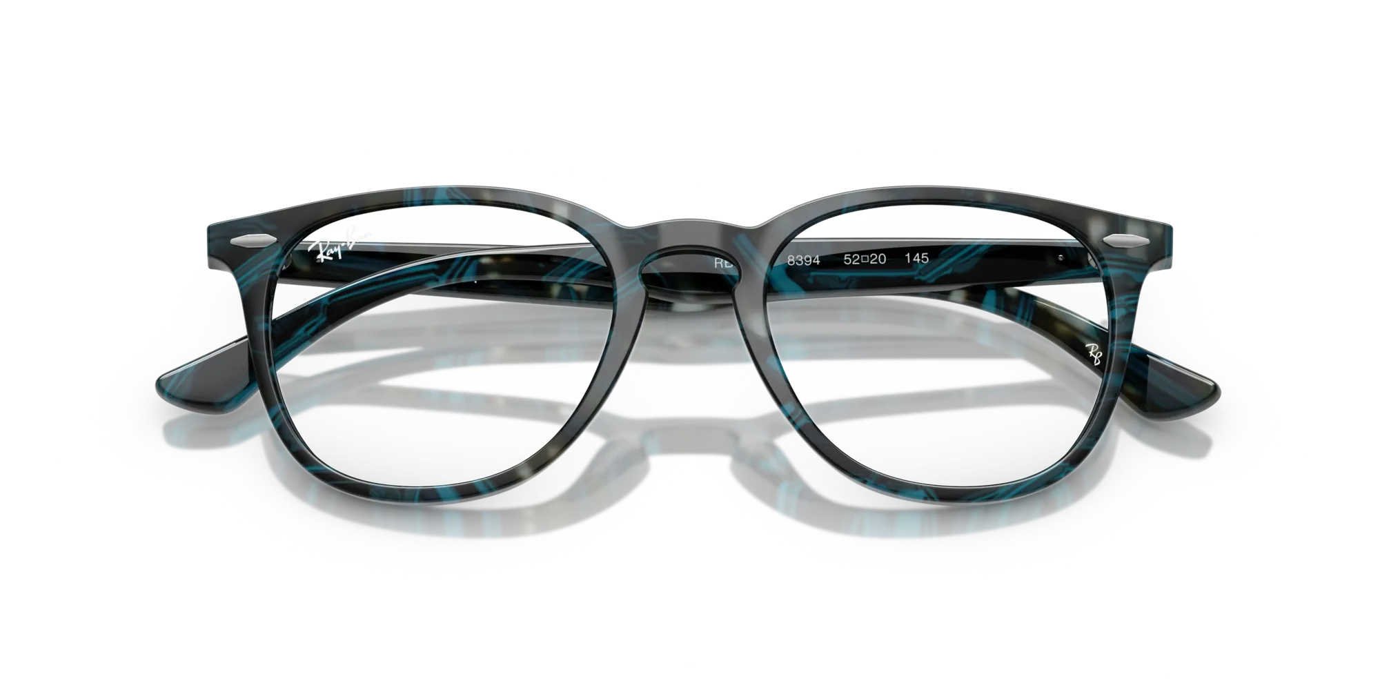 Ray - Ban RX7159 8394 Montature da vista Acetato Blu Trasparente Pantos Normale - immagine 2