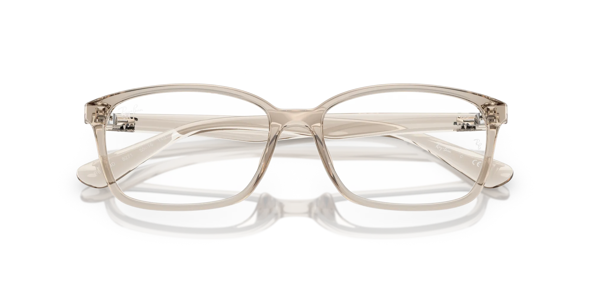 Ray - Ban RX7094D 8271 Montature da vista Iniettato Marrone Trasparente Squadrata Normale - immagine 2
