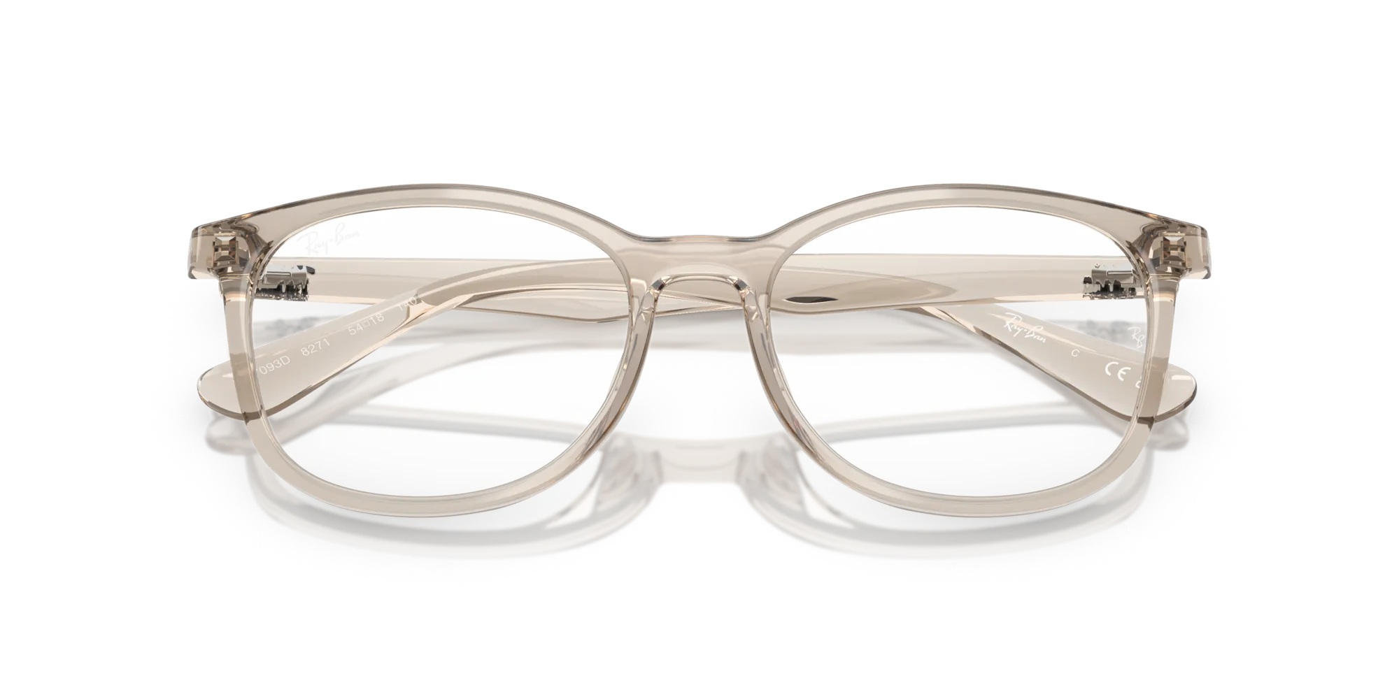 Ray - Ban RX7093D 8271 Montature da vista Iniettato Marrone Trasparente Squadrata Normale - immagine 2