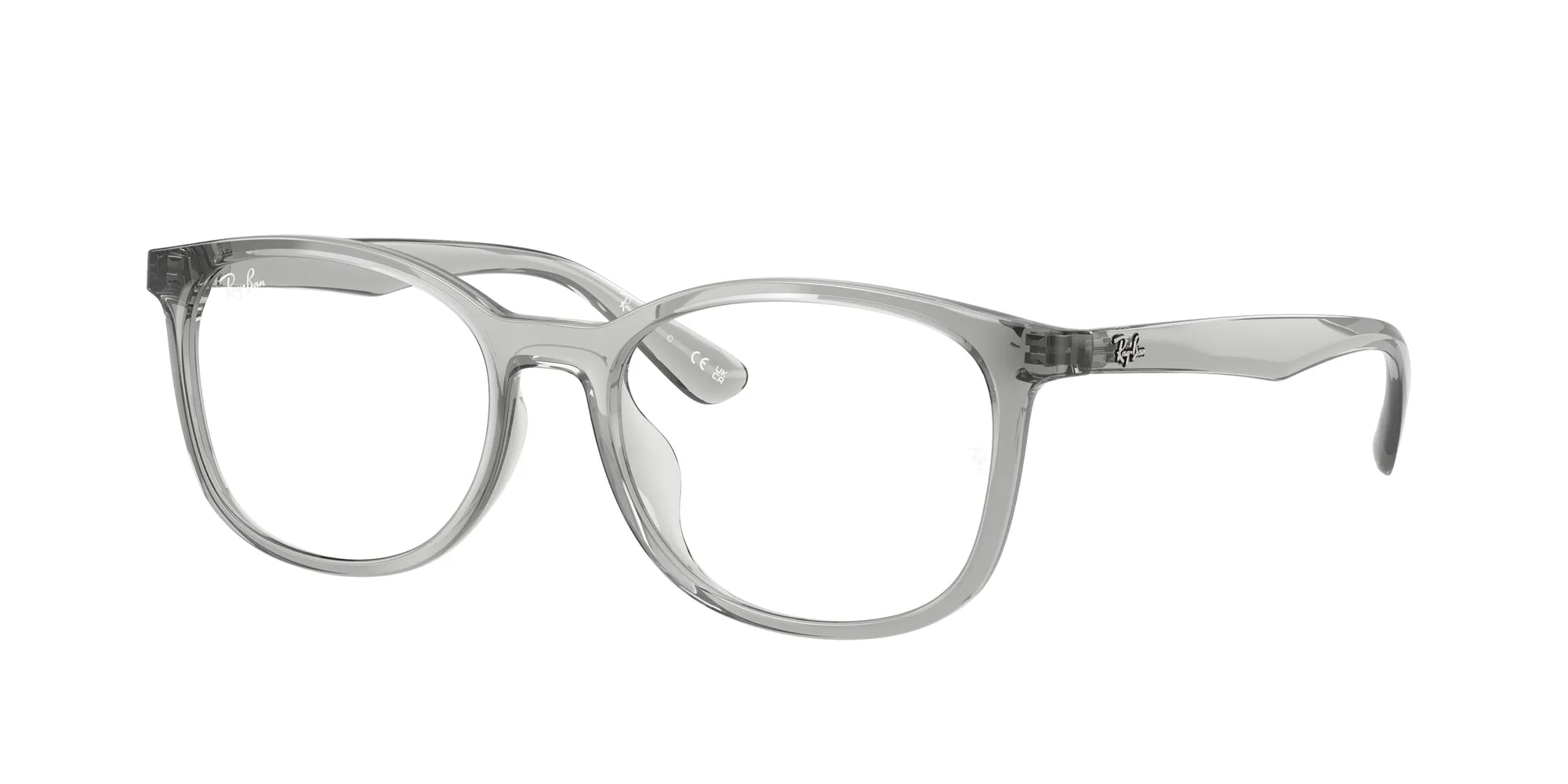 Ray - Ban RX7093D 8012 Montature da vista Iniettato Grigio Trasparente Squadrata Normale - immagine 1