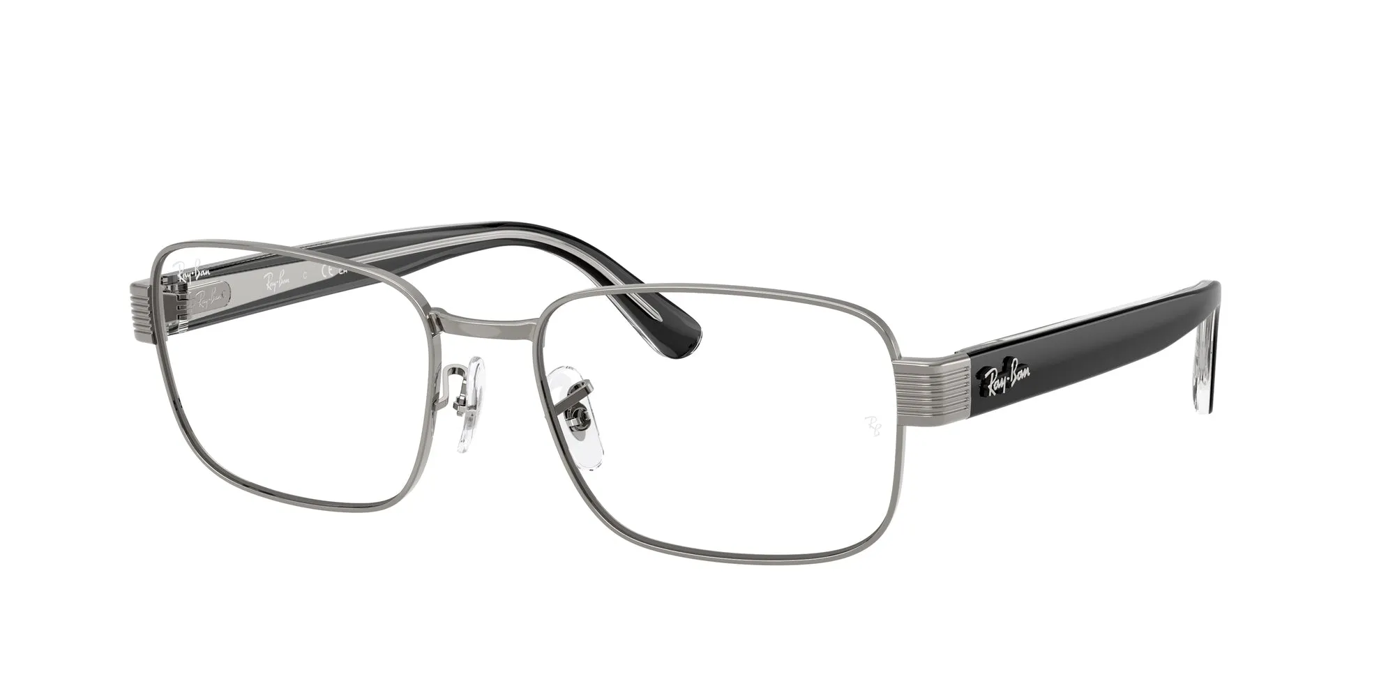 Ray - Ban RX6529 2502 Montature da vista Metallo Grigio Trasparente Pillow Normale - immagine 1
