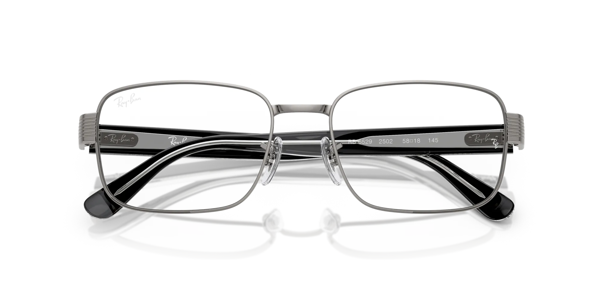 Ray - Ban RX6529 2502 Montature da vista Metallo Grigio Trasparente Pillow Normale - immagine 2