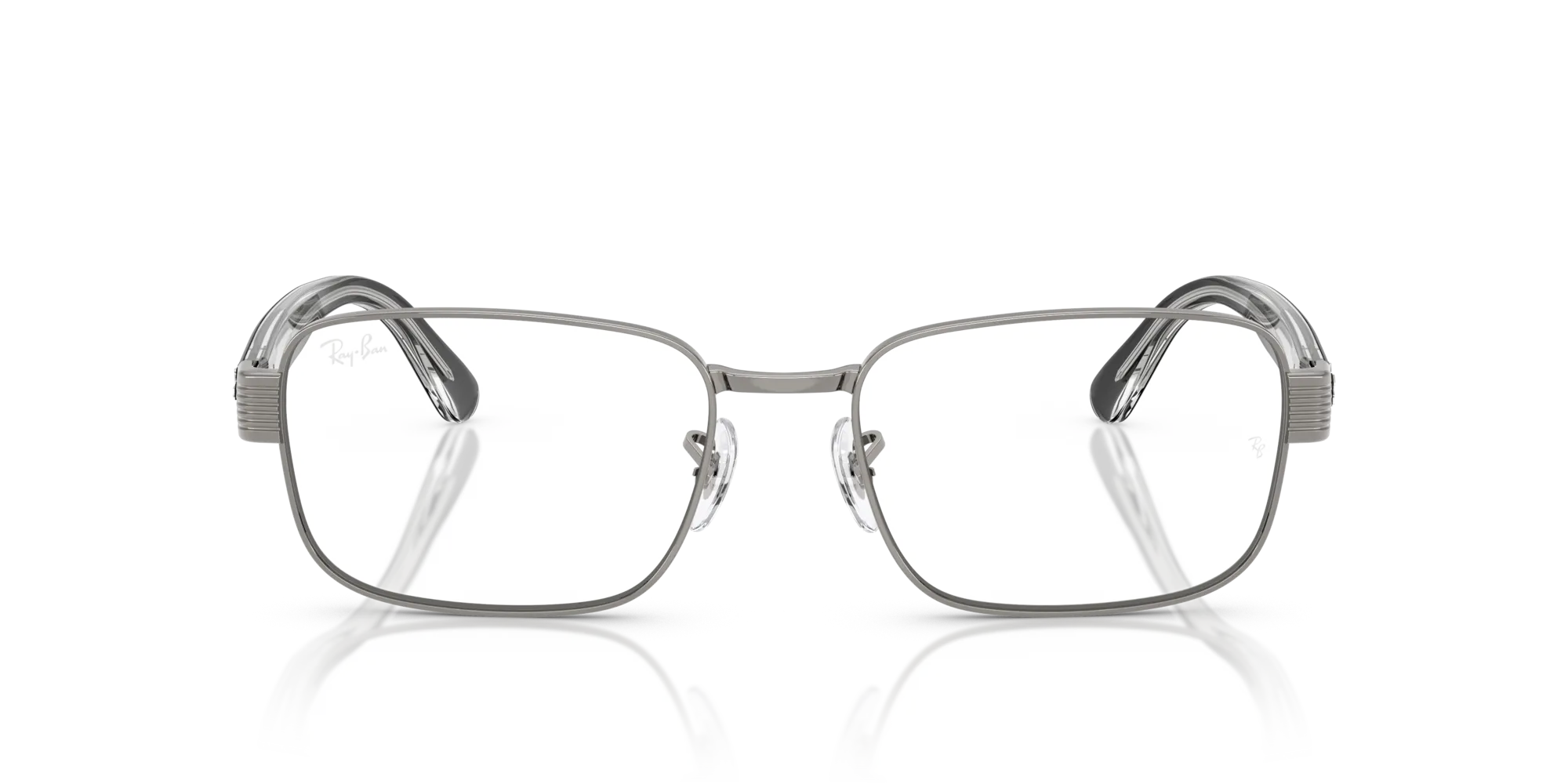 Ray - Ban RX6529 2502 Montature da vista Metallo Grigio Trasparente Pillow Normale - immagine 3
