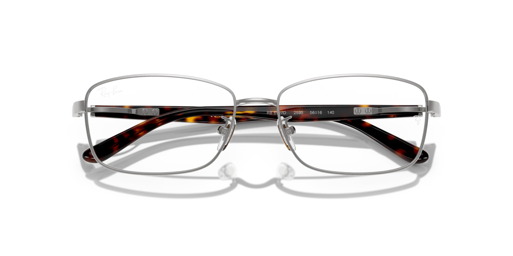 Ray - Ban RX6527D 2595 Montature da vista Metallo Argento Trasparente Pillow Normale - immagine 2