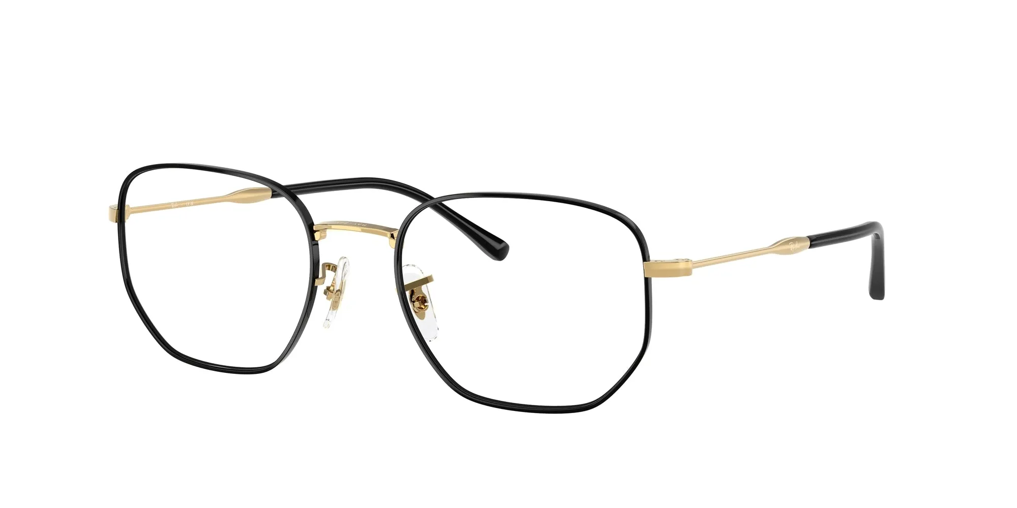 Ray - Ban RX6496 3175 Montature da vista Metallo Nero Trasparente Geometrica Normale - immagine 1