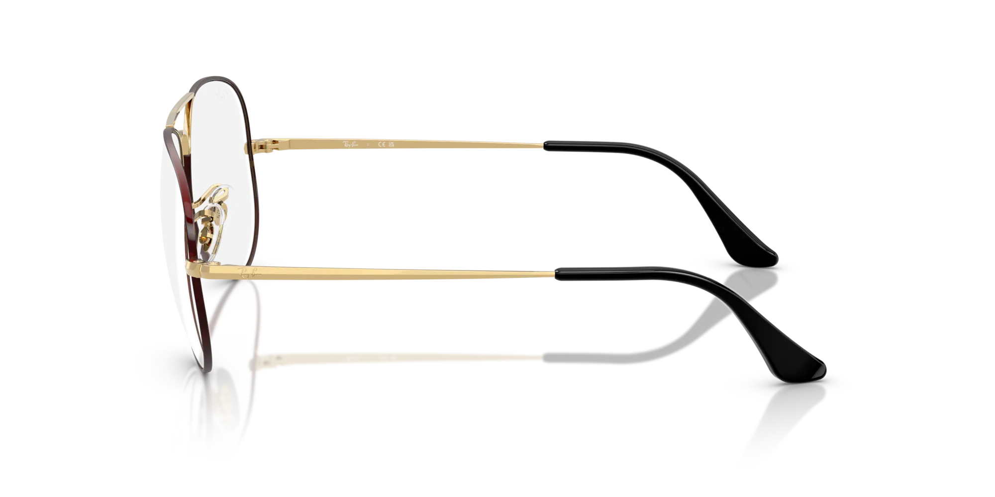 Ray - Ban RX6489 AVIATOR 3175 Montature da vista Metallo Nero Trasparente Pilot Normale - immagine 4