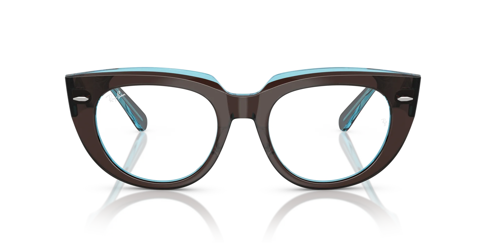 Ray - Ban RX5586 DOREEN 8366 Montature da vista Acetato Marrone Trasparente Squadrata Normale - immagine 3