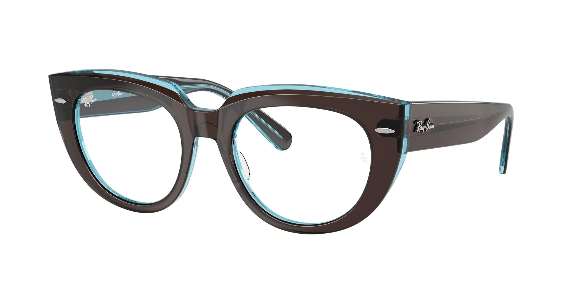 Ray - Ban RX5586 DOREEN 8366 Montature da vista Acetato Marrone Trasparente Squadrata Normale - immagine 1