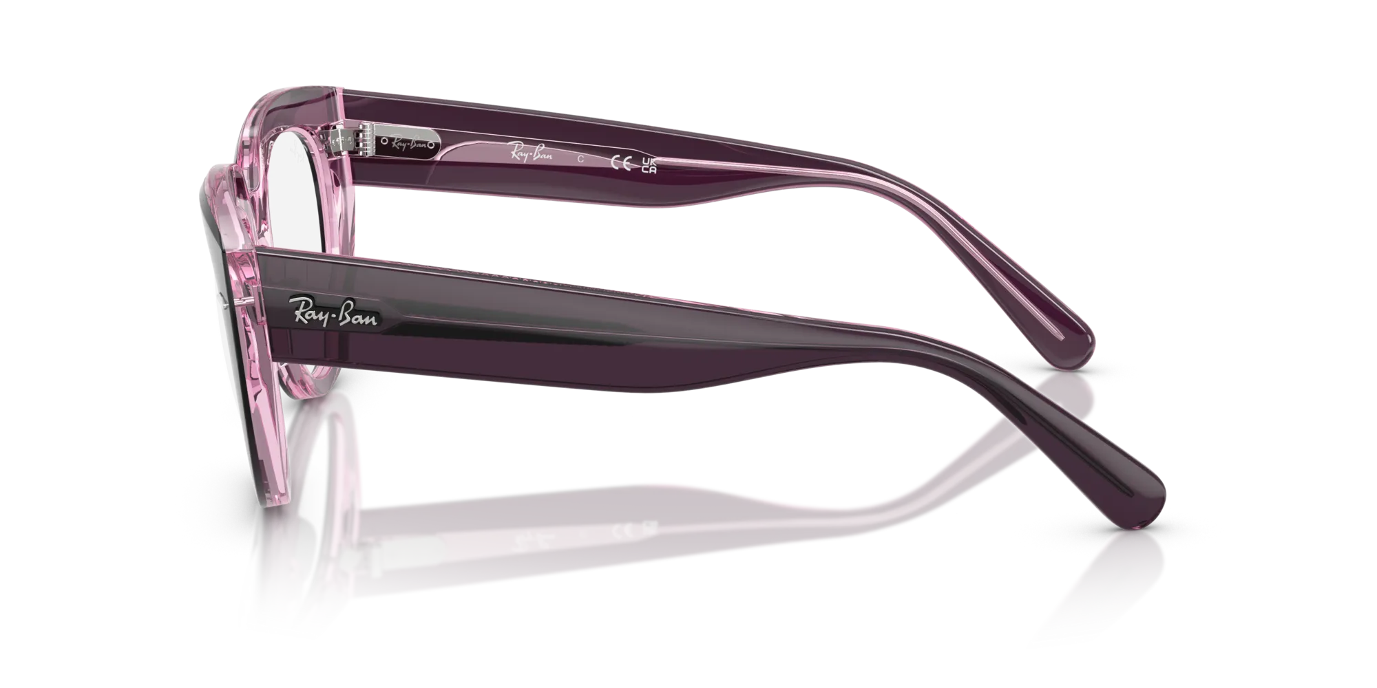 Ray - Ban RX5586 DOREEN 8364 Montature da vista Acetato Viola Trasparente Squadrata Normale - immagine 4
