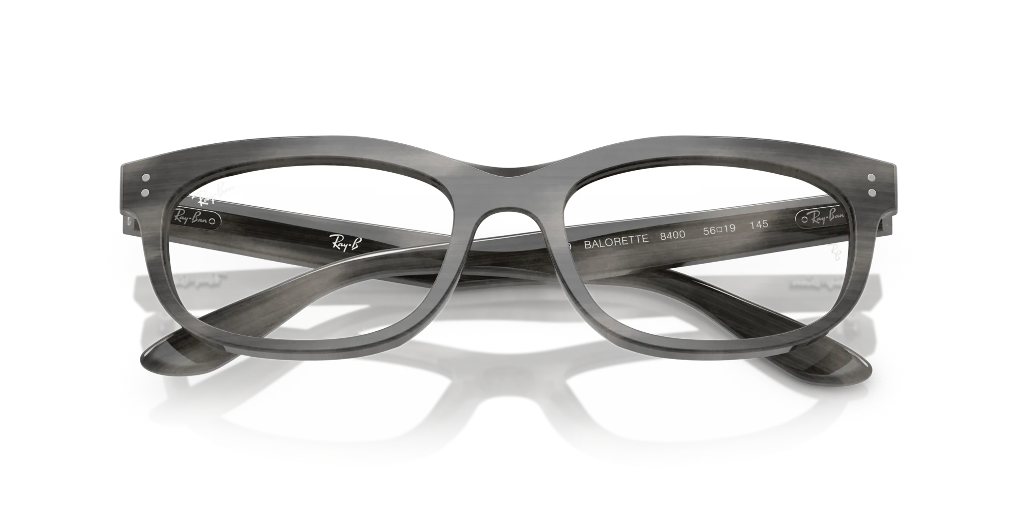 Ray - Ban RX5489 BALORETTE 8400 Montature da vista Acetato Grigio Trasparente Pillow Normale - immagine 2