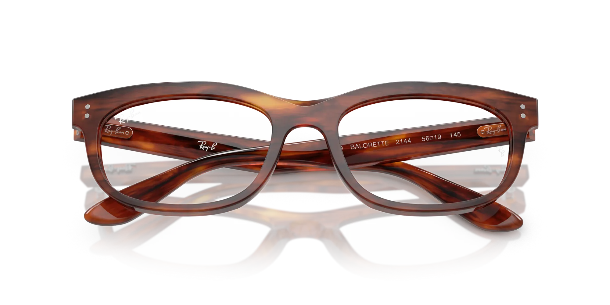 Ray - Ban RX5489 BALORETTE 2144 Montature da vista Acetato Marrone Trasparente Pillow Normale - immagine 2