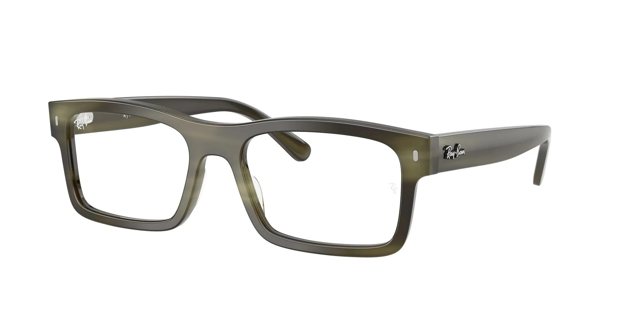 Ray - Ban RX5435 8405 Montature da vista Acetato Marrone Trasparente Squadrata Normale - immagine 1