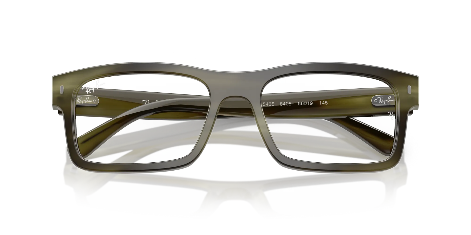 Ray - Ban RX5435 8405 Montature da vista Acetato Marrone Trasparente Squadrata Normale - immagine 2