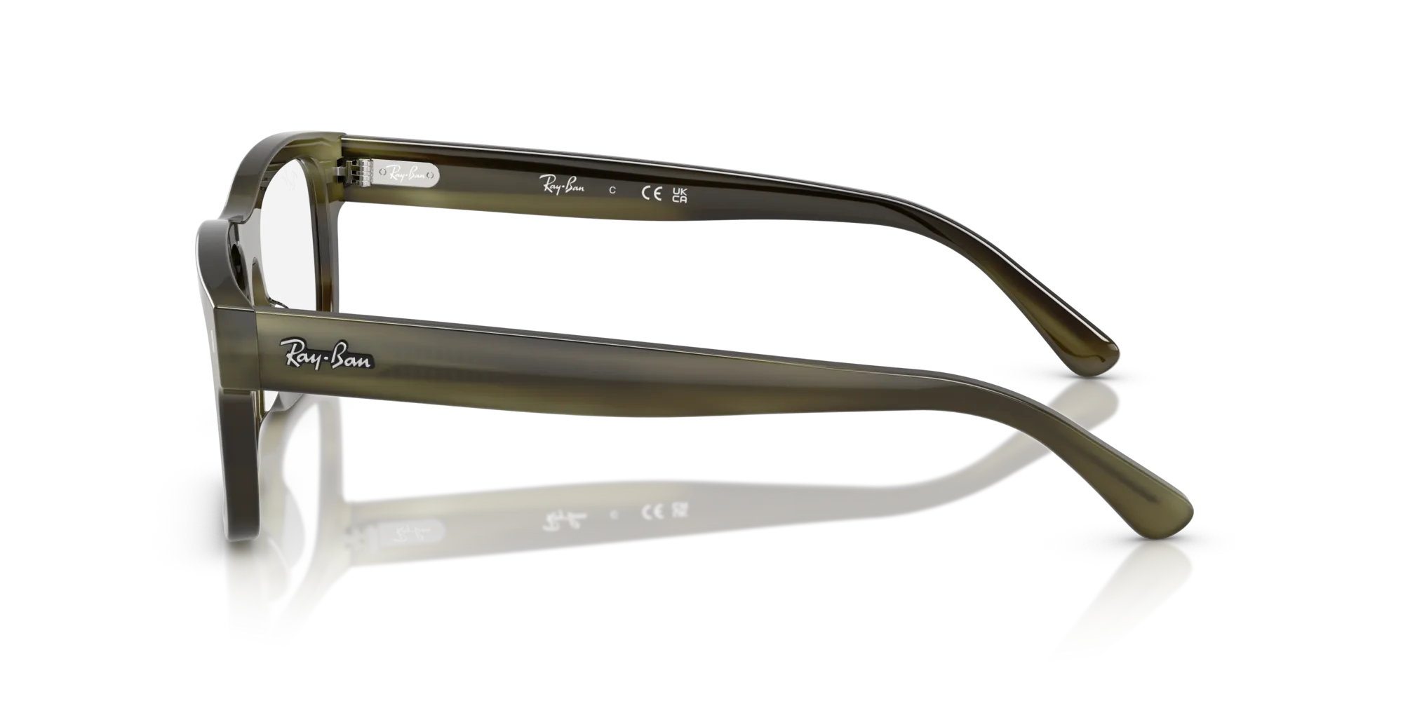 Ray - Ban RX5435 8405 Montature da vista Acetato Marrone Trasparente Squadrata Normale - immagine 4