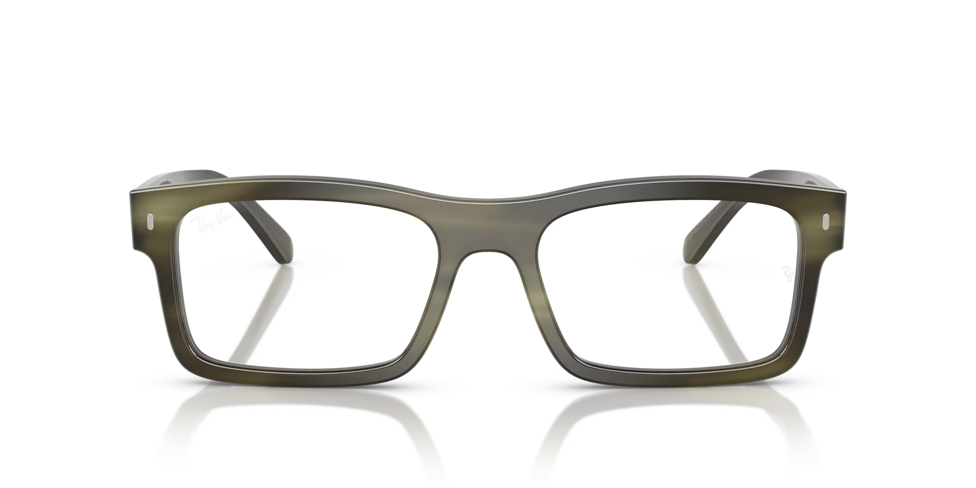 Ray - Ban RX5435 8405 Montature da vista Acetato Marrone Trasparente Squadrata Normale - immagine 3