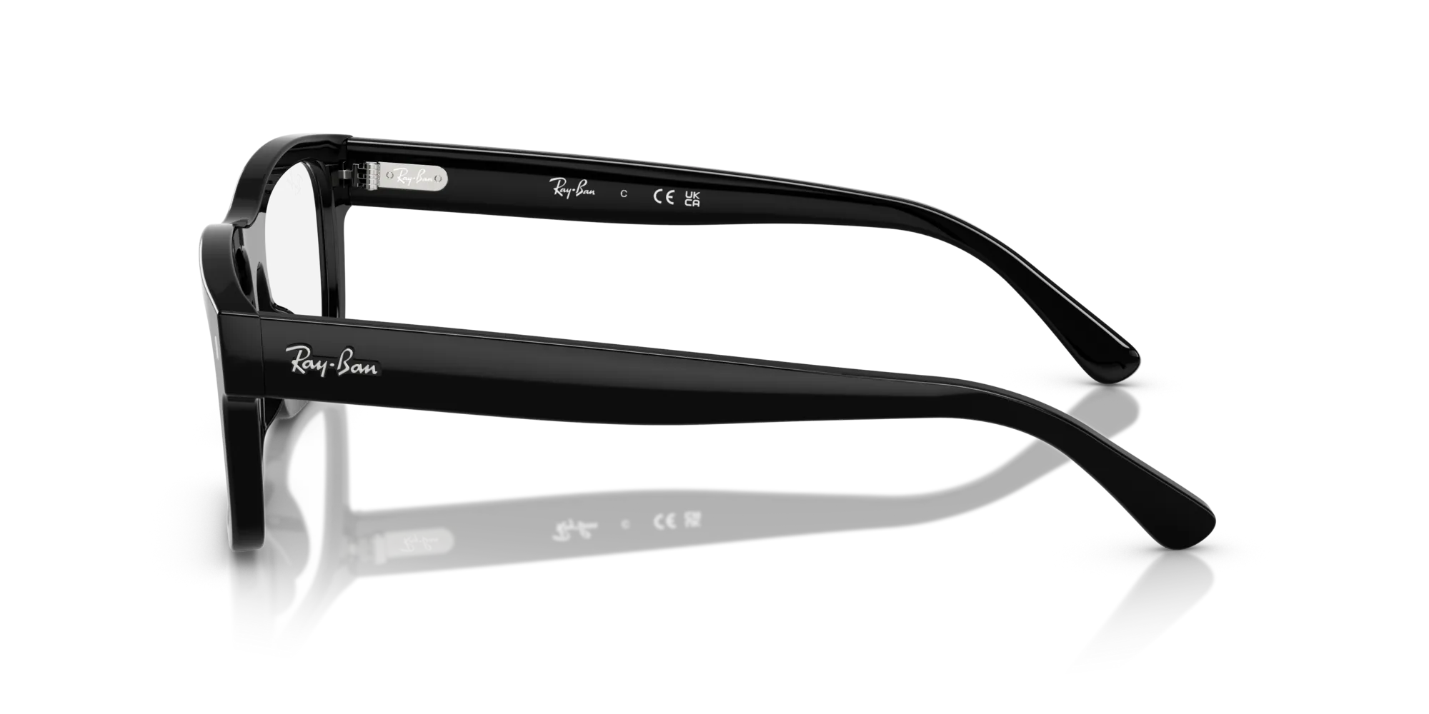 Ray - Ban RX5435 2000 Montature da vista Acetato Nero Trasparente Squadrata Normale - immagine 4
