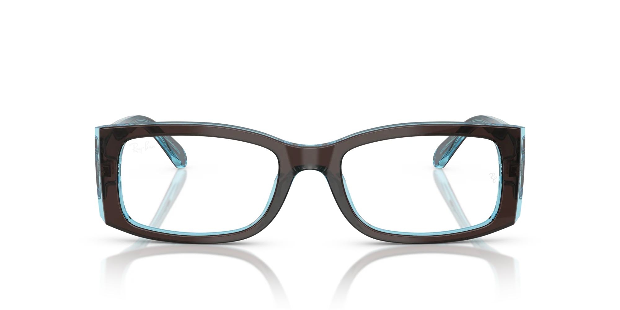 Ray - Ban RX5434 MIRIAM 8366 Montature da vista Acetato Marrone Trasparente Squadrata Normale - immagine 3