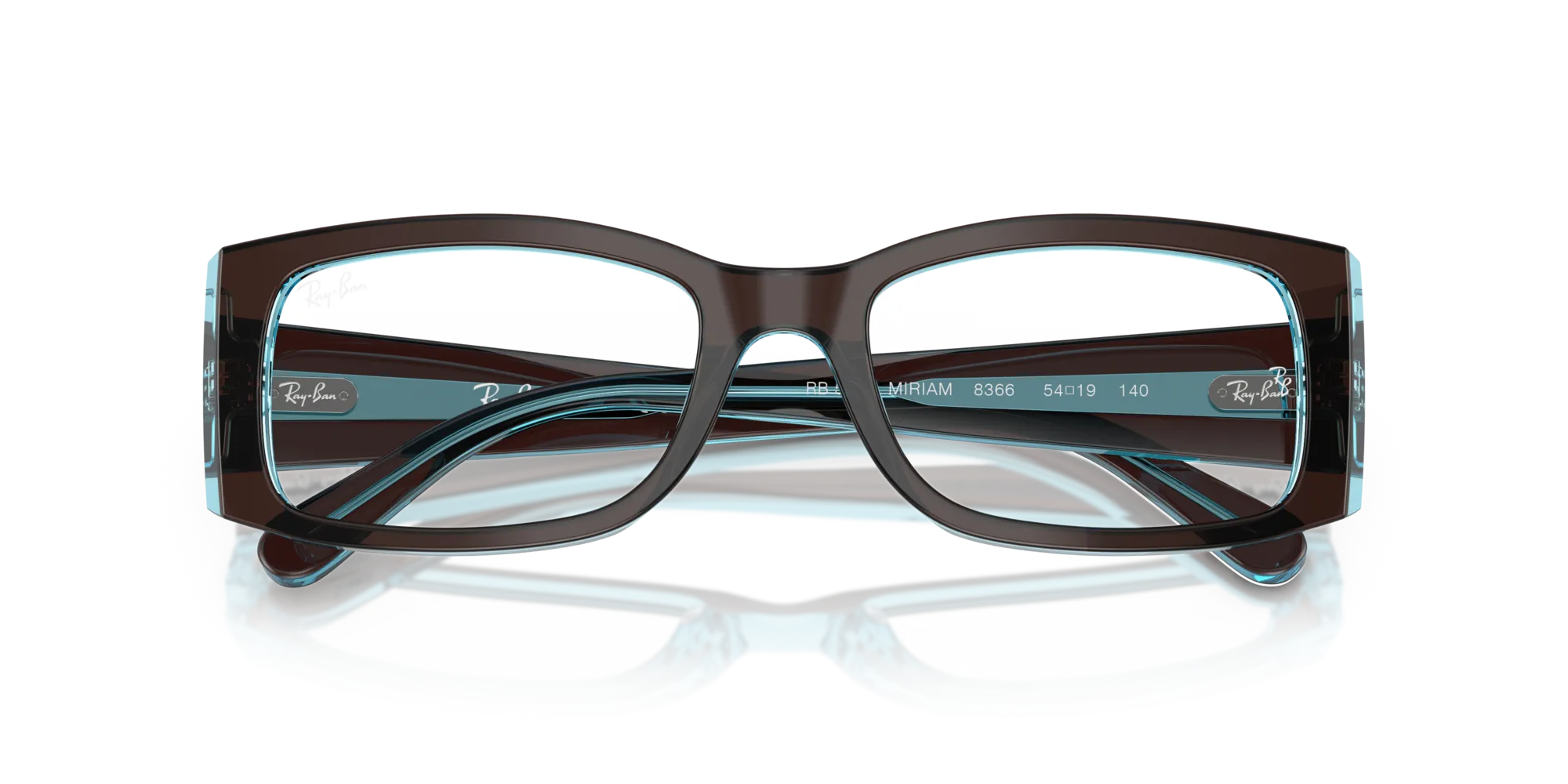 Ray - Ban RX5434 MIRIAM 8366 Montature da vista Acetato Marrone Trasparente Squadrata Normale - immagine 2