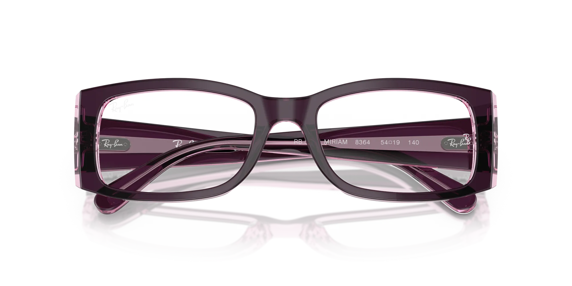 Ray - Ban RX5434 MIRIAM 8364 Montature da vista Acetato Viola Trasparente Squadrata Normale - immagine 2