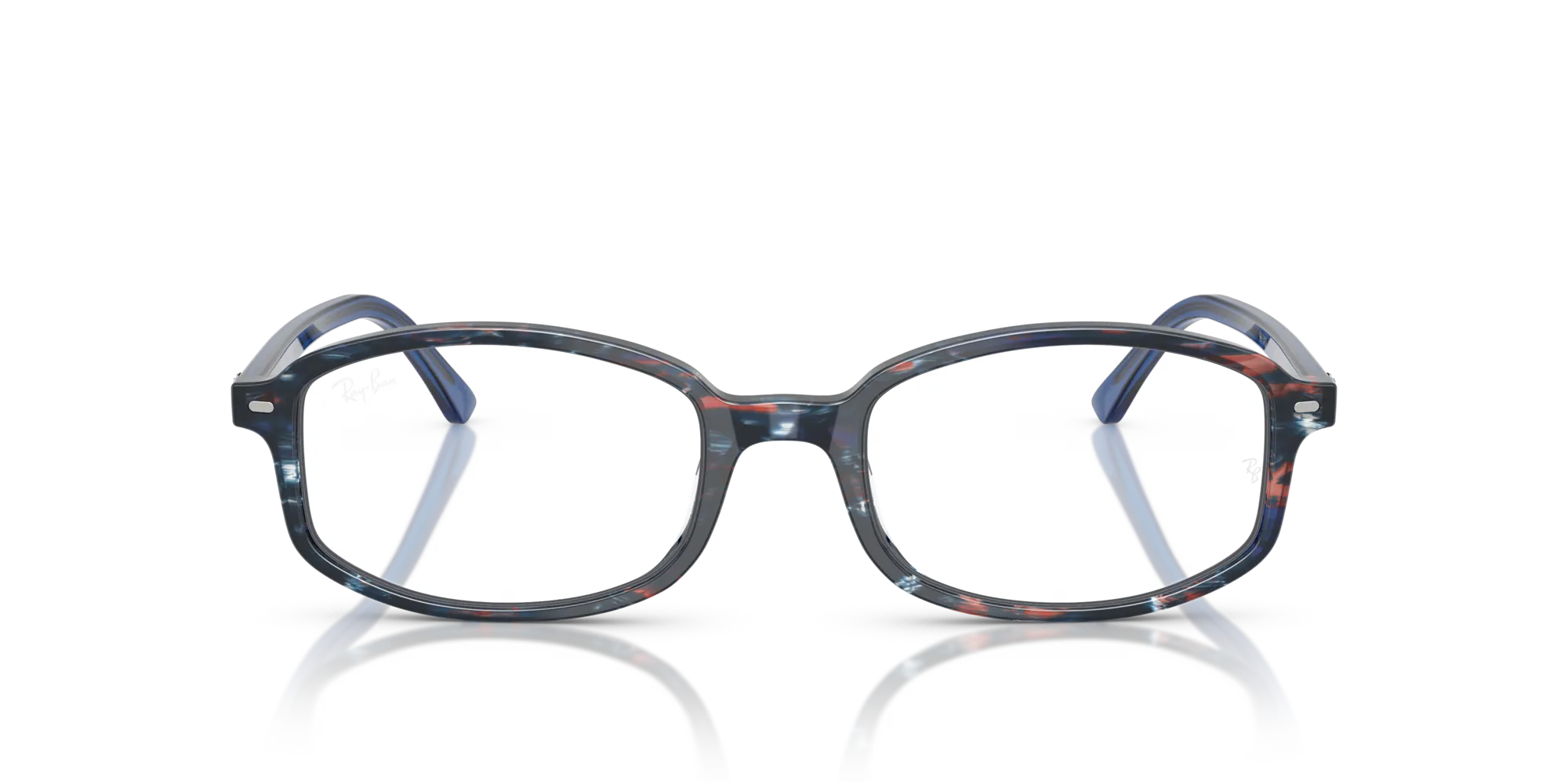 Ray - Ban RX5432 SAM 8397 Montature da vista Acetato Blu Trasparente Geometrica Normale - immagine 3
