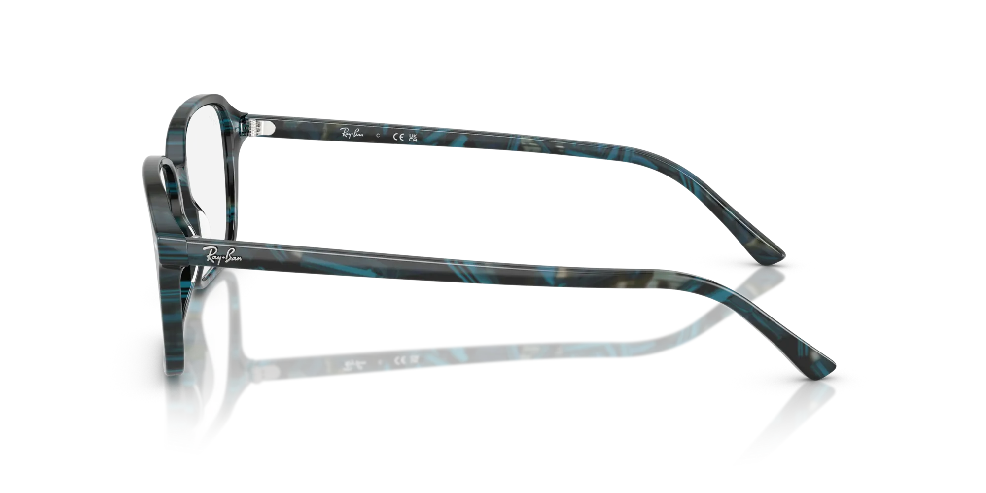 Ray - Ban RX5431 RAIMOND 8394 Montature da vista Acetato Blu Trasparente Squadrata Normale - immagine 4