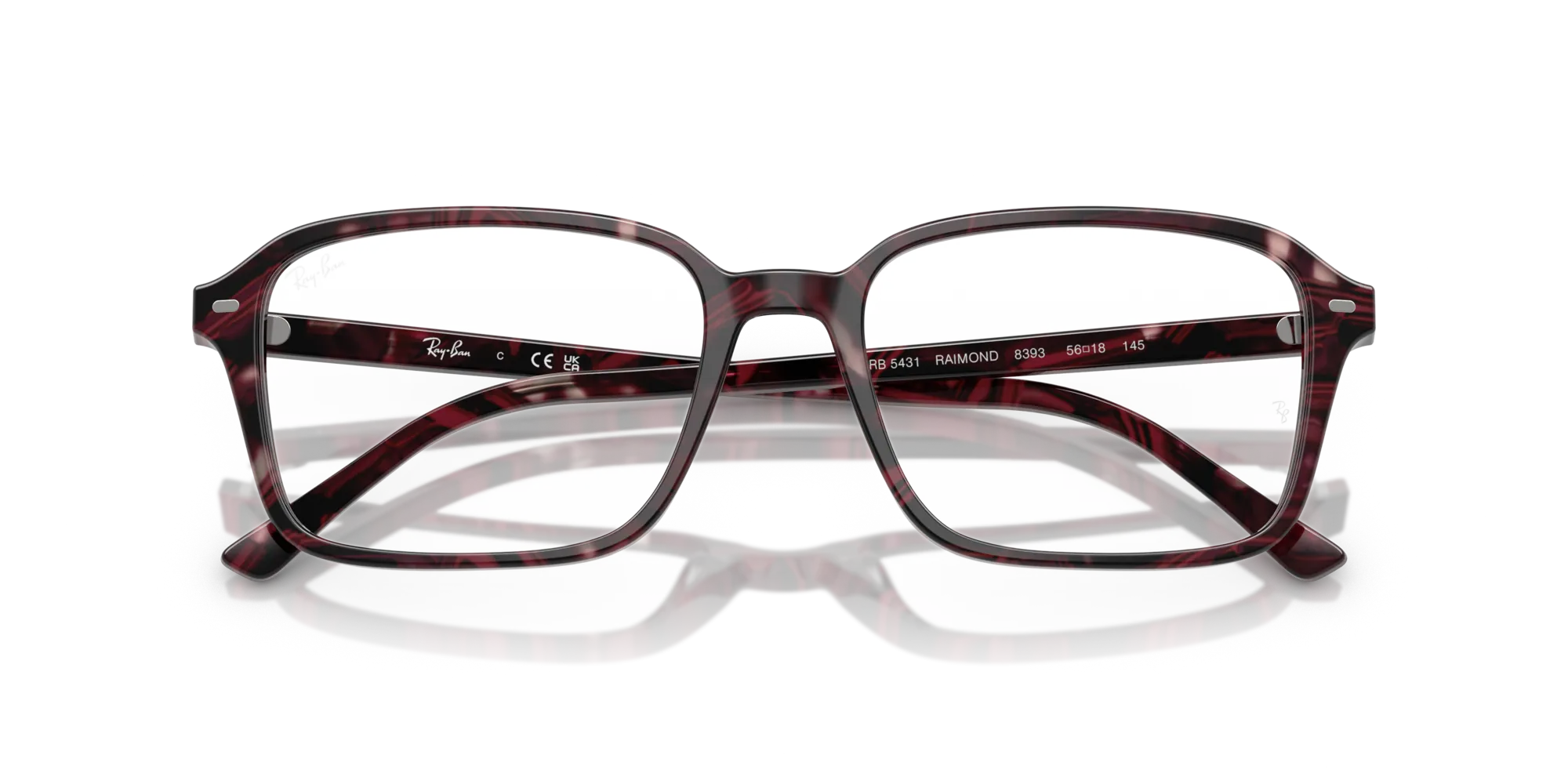 Ray - Ban RX5431 RAIMOND 8393 Montature da vista Acetato Viola Trasparente Squadrata Normale - immagine 2