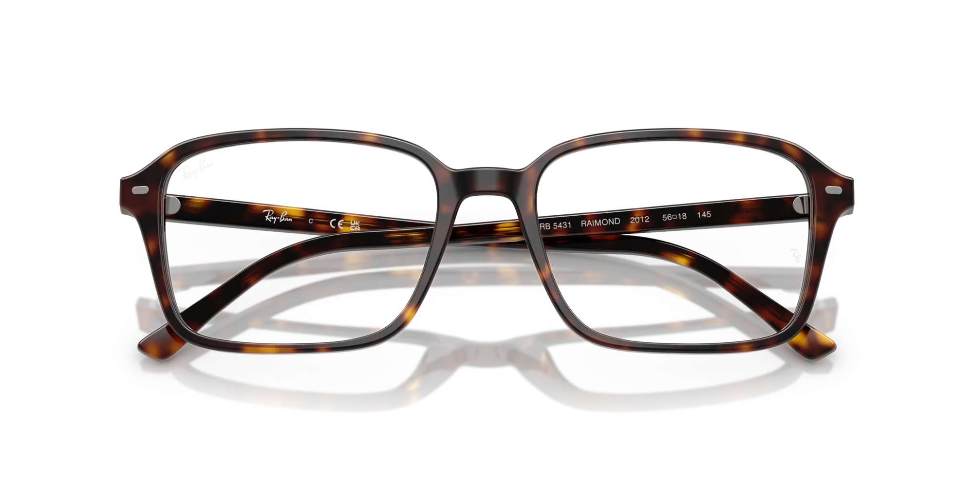 Ray - Ban RX5431 RAIMOND 2012 Montature da vista Acetato Tartaruga Trasparente Squadrata Normale - immagine 2