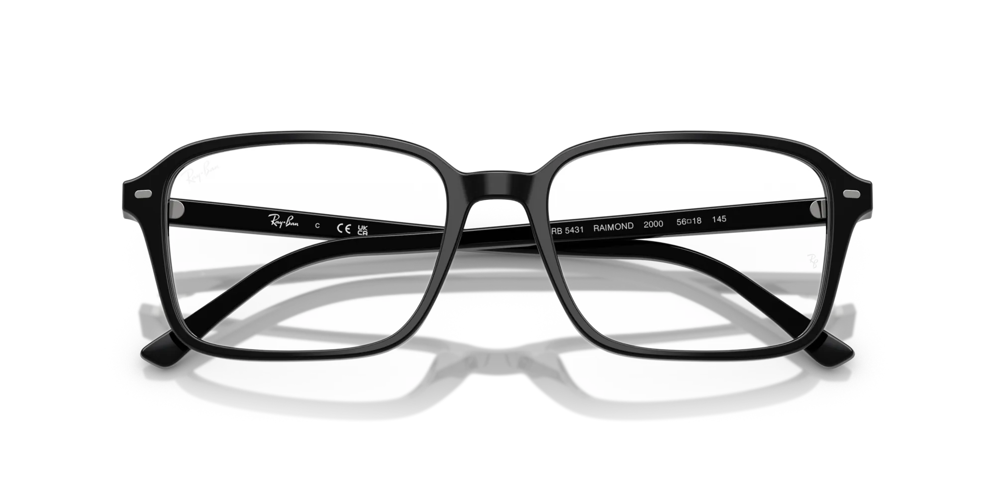 Ray - Ban RX5431 RAIMOND 2000 Montature da vista Acetato Nero Trasparente Squadrata Normale - immagine 2
