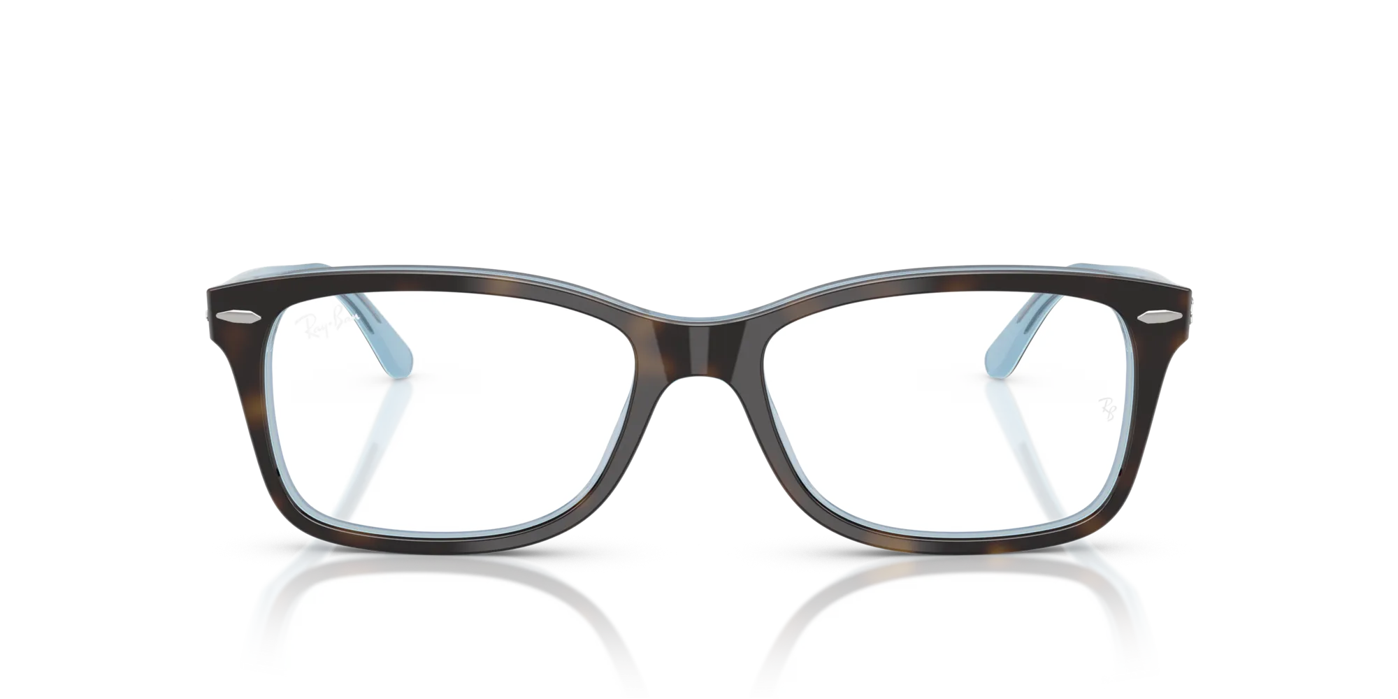 Ray - Ban RX5428 5883 Montature da vista Acetato Marrone Trasparente Squadrata Normale - immagine 3