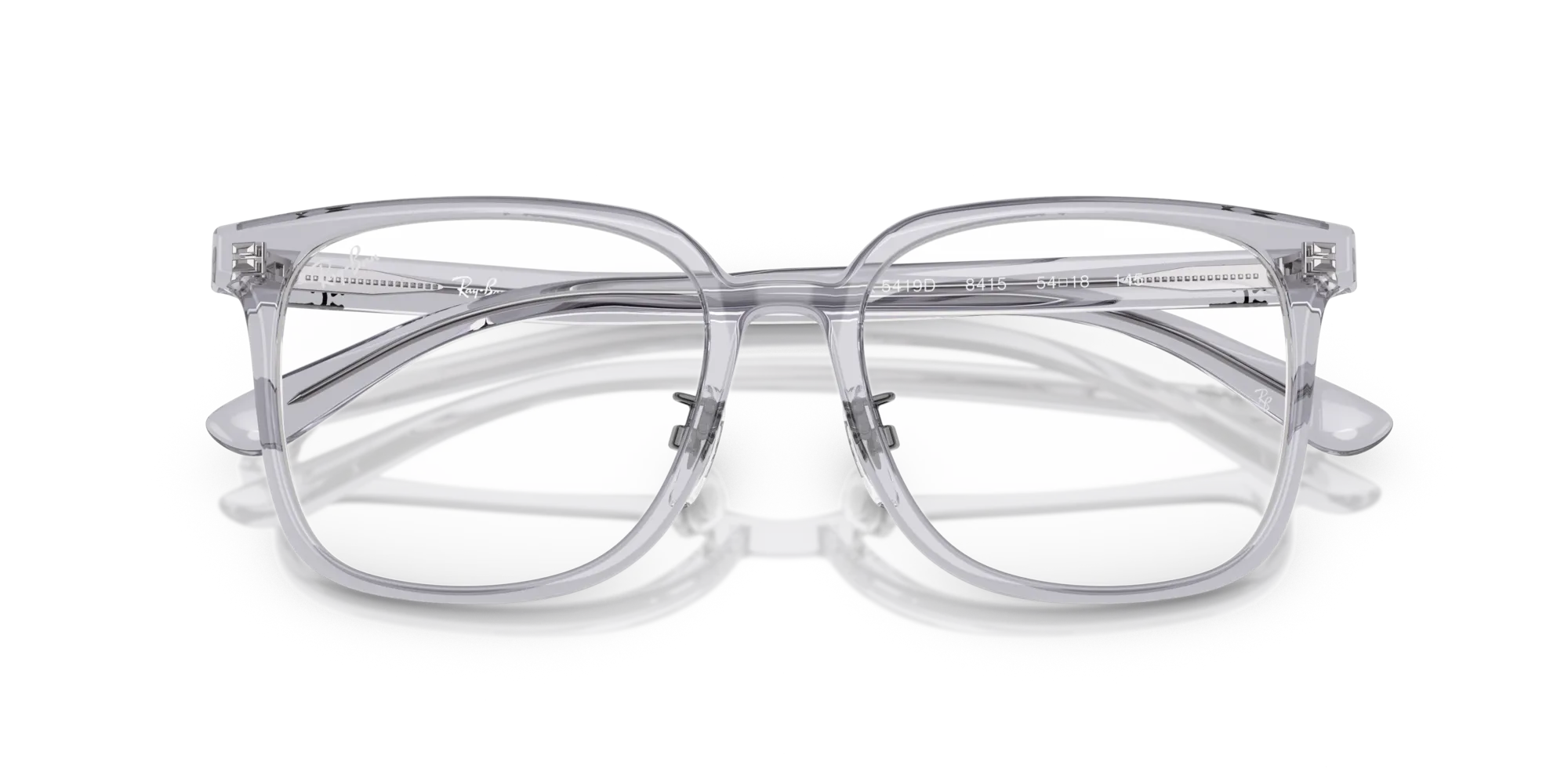 Ray - Ban RX5419D 8415 Montature da vista Acetato Grigio Trasparente Squadrata Normale - immagine 2