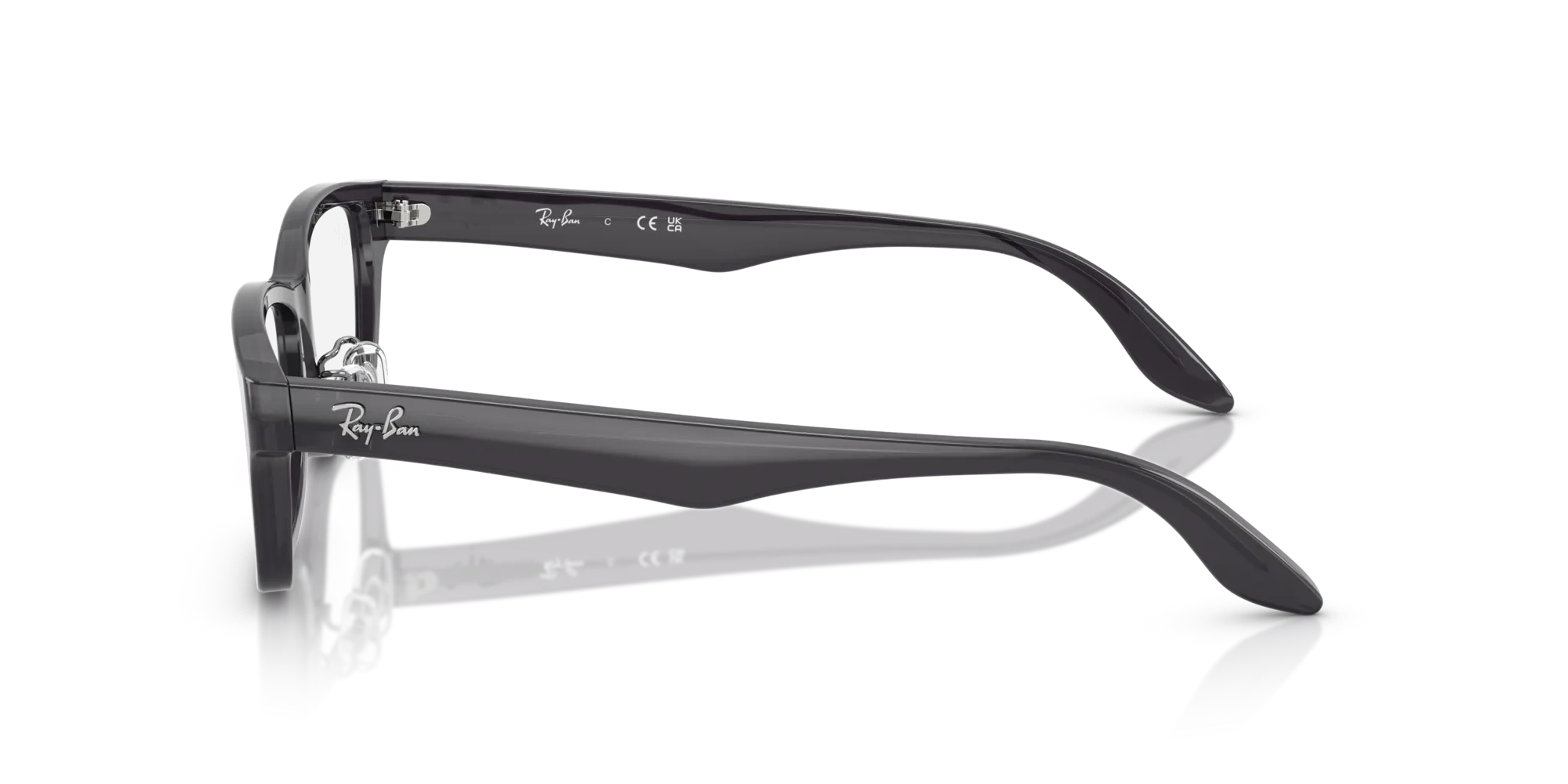 Ray - Ban RX5408D 5920 Montature da vista Acetato Grigio Trasparente Squadrata Normale - immagine 4
