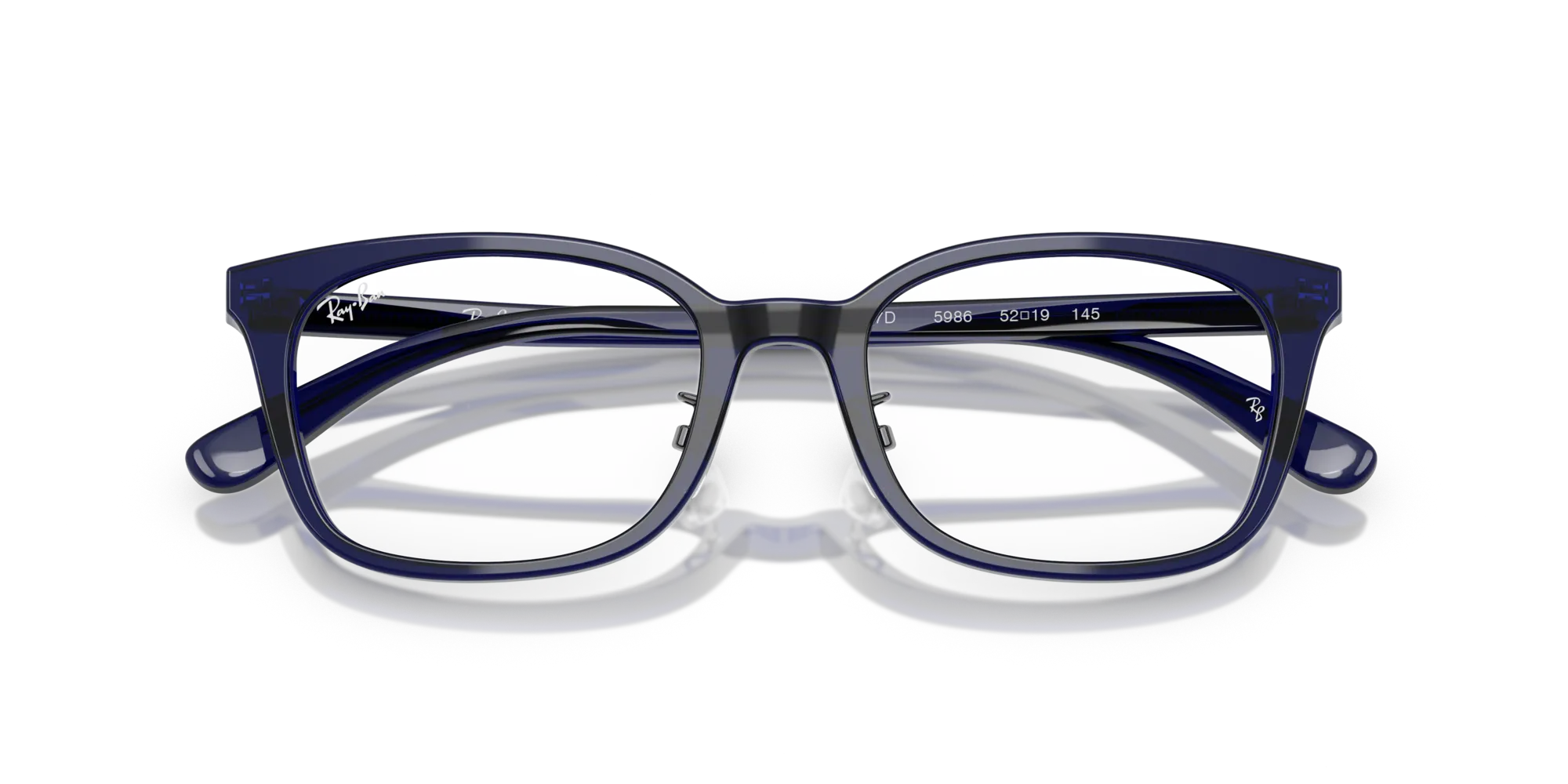 Ray - Ban RX5407D 5986 Montature da vista Acetato Blu Trasparente Squadrata Normale - immagine 2